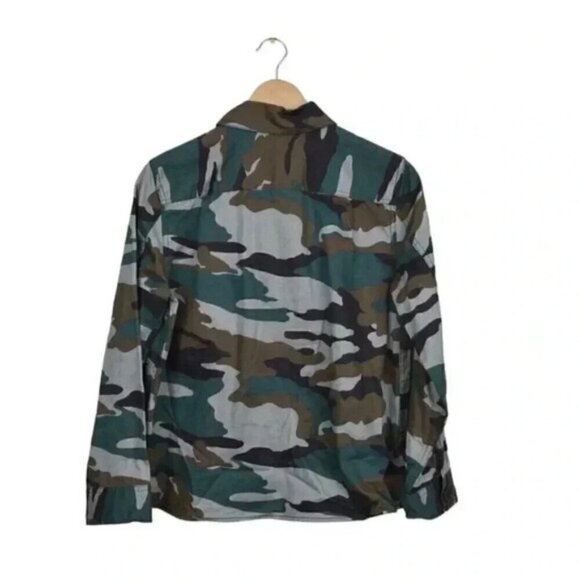 J.Crew Mercantile Camo Utility Shacket Green Brown Size Small - Picture 10 of 16
